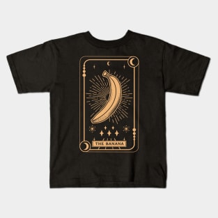 Banana Tarot Card Gothic Meme Novelty Funny Banana Kids T-Shirt